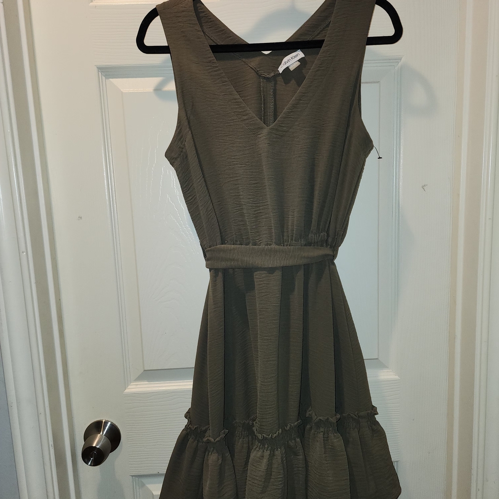 Calvin Klein Olive Mini Dress